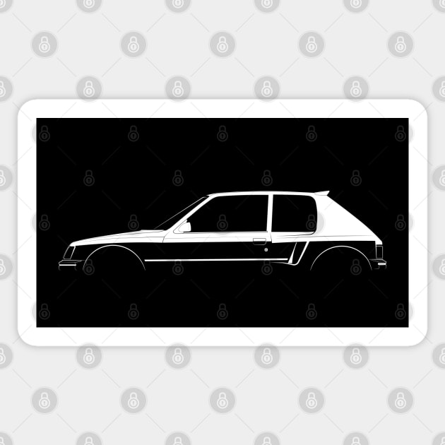 Peugeot 205 T16 Silhouette Sticker by Car-Silhouettes